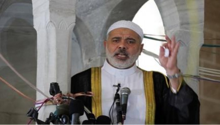 هنية :حماس لن تعترف بـ"إسرائيل ويوجه رسالة لكيري الارهابي من يحتل أرض غيره