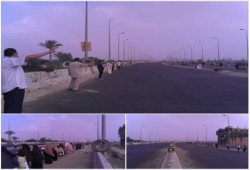 بالصور :سلسلة بشرية لثوار قرية البصارطة بدمياط تنديدا بتنصيب السفاح رئيسا لمصر