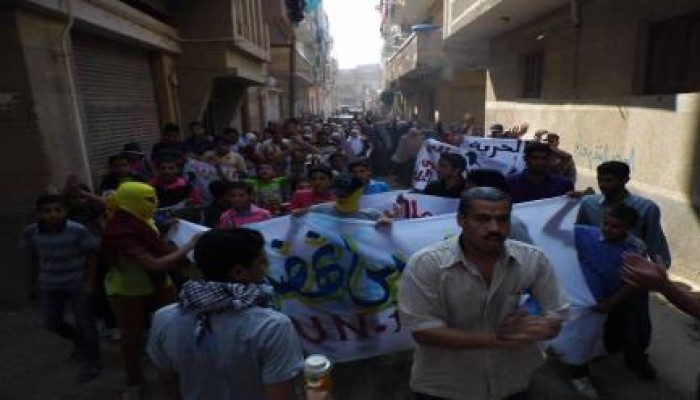 بالصور : مسيرة لأولتراس نهضاوي وتحالف دعم الشرعية بأبوحماد شرقية ضد الانقلاب العسكري