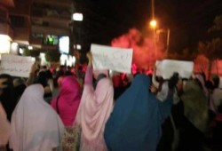 المنصورة تواصل انتفاضتها ضد الانقلاب بمسيرة حاشدة ليلية رافضة لحكم السيسى وقضاء العسكر