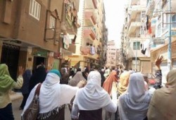 أهالى  ‏المنصورة ; يعلنون رفضهم لتنصيب السيسى  السفاح رئيسا لمصر