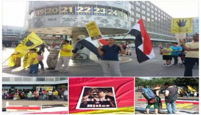 بالصور : المصريين في ألمانيا ينظمون معرض بالصور ضد جرائم السيسي وتفاعل من الشعب الألماني