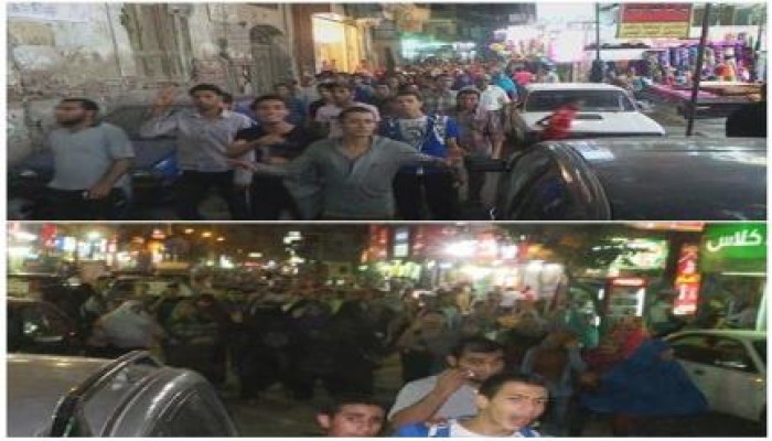 بالصور : مسيرة ليلية ضد الانقلاب بالفيوم وسط تفاعل الأهالي