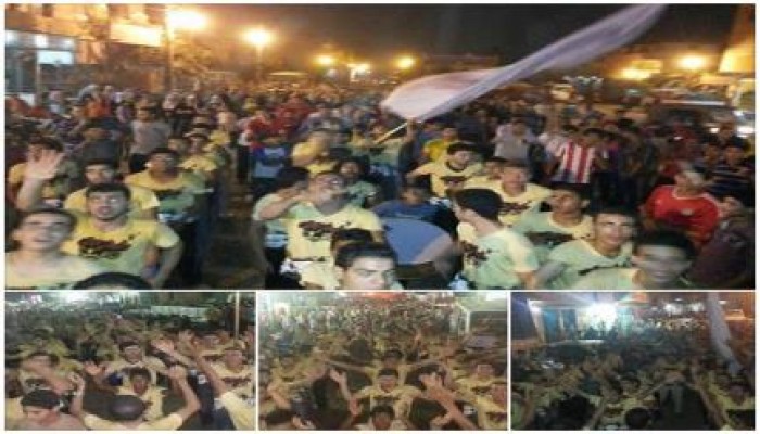 بالصور : مسيرات حاشدة في ناهيا بالجيزة ضد الانقلاب بمشاركة أولتراس مصر السياسي