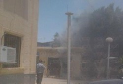 حريق داخل مستشفى سمالوط بالمنيا
