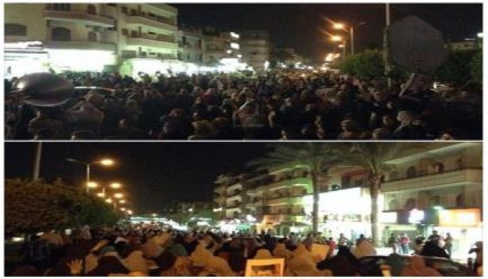 الشرقية - بالصور : مسيرة ليلية حاشدة بعشرات الألاف في مدينة العاشر من رمضان