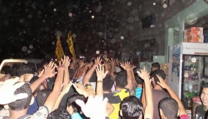 دمياط - بالصور : مسيرة ليلية لشباب ضد الانقلاب بالخياطه بدمياط