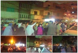 الاسكندرية - بالصور : مسيرة ليلية بالرمل ضد الانقلاب العسكري