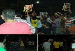 القليوبية - بالصور : الأهالي و الشباب ينظمون مسيرة ليلية ضد الانقلاب بالعبور