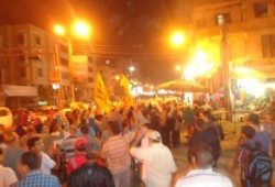 تظاهرة مسائية ضد الانقلاب تهتف ضد فساد العسكر ببني سويف