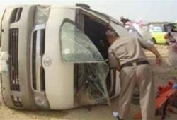 مصرع عميد وعقيد شرطة وإصابة ملازم في حادث سيارة بالمنيا