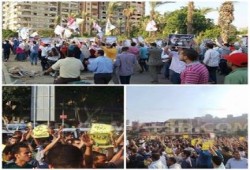 مسيرة مفاجئة مناهضة للانقلاب العسكري بمصر القديمة