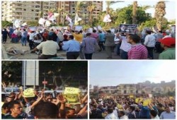 مسيرة مفاجئة مناهضة للانقلاب العسكري بمصر القديمة