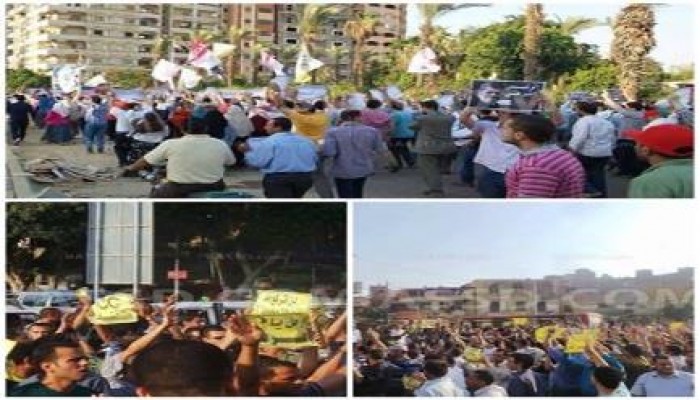 مسيرة مفاجئة مناهضة للانقلاب العسكري بمصر القديمة