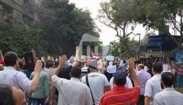 المعادي .. مسيرة حاشدة رفضا للانقلاب العسكري ضمن فعاليات جمعة "الحرية لمصر"