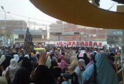 منيا القمح تنتفض رفضا للانقلاب العسكري ضمن فعاليات جمعة "الحرية لمصر"