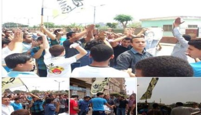 مظاهرة حاشدة في سمنود غربية في بداية أسبوع الحرية لمصر