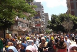 بالصور .. مسيرة حاشدة لرافضي الانقلاب من كوبري ابو سرحة بمنطقة الرمل