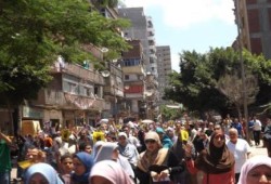 بالصور .. مسيرة حاشدة لرافضي الانقلاب من كوبري ابو سرحة بمنطقة الرمل
