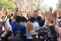 الجيزة - بالصور : العمرانية تنتفض في مسيرة ضد الانقلاب و الشباب يهز المسيرة بالهتاف
