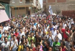 الجيزة - بالصور : مشهد رائع ثوار ناهيا في مسيرة حاشدة ضد الانقلاب و يتحدون السيسي وبلطجيته