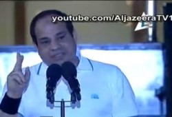 بالفيديو  مسخرة: السيسى مش عارف يجمع: 4 + 8 = 16