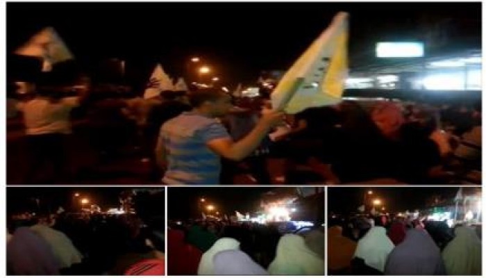 دمياط - بالصور : مسيرة حاشدة لثوار كفر البطيخ تنديدا بالانقلاب العسكرى