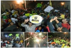 الفيوم - بالصور : الألاف في فعالية ليلية بطامية تحت شعار يوم من رابعة