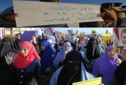 الشرقية - بالصور : سلاسل بشرية ومسيرات صباحية بفاقوس و أولاد صقر ضد قائد الانقلاب