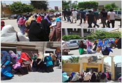 الفيوم - بالصور : جانب من فعالية مناهضة للانقلاب لطلاب جامعة ‫‏الفيوم‬