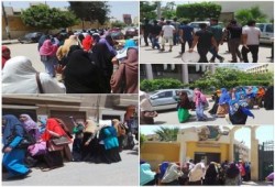 الفيوم - بالصور : جانب من فعالية مناهضة للانقلاب لطلاب جامعة ‫‏الفيوم‬