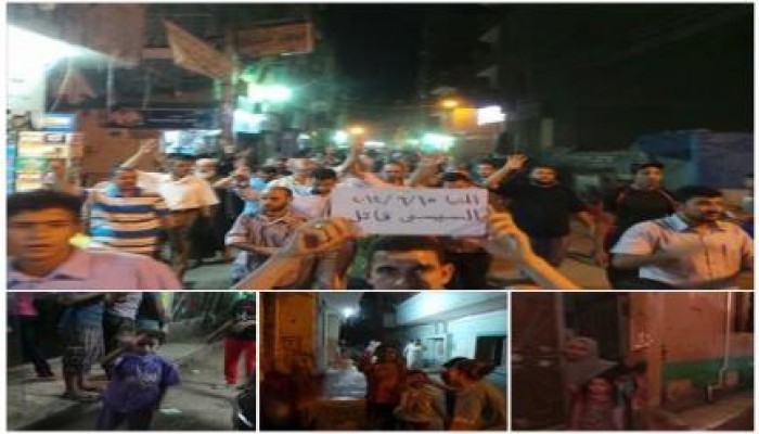 المنيا - بالصور : المنيا تخرج في مسيرة حاشدة بالمنيا و الأهالي تتفاعل برفع شعارات رابعة