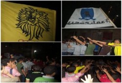 ‏الدقهلية‬-بالصور: وقفة أمام منزل المعتقل "محمد الزهيري" بـ "أويش الحجر" للتنديد بإعتقاله