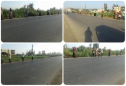 البحيرة - بالصور : سلسلة بشرية مناهضة للانقلاب بأبوحمص