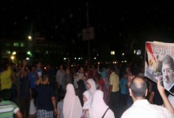 القاهرة - بالصور : مدينة نصر تثور بمسيرة ليلة ضد الانقلاب و صور الرئيس مرسي تتصدر المسيرة