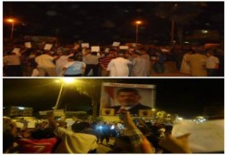 ‏الشرقية‬ - بالصور : وقفة ليلية لأهالى مدينة الحسينية شرقية إستكمالاً لأسبوع "الحرية لمصر"