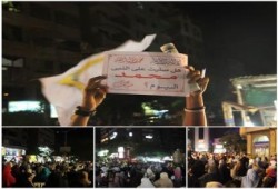الجيزة - بالصور : ثوار ‫ المهندسين في مسيرة ليلية حاشدة رفضا للانقلاب العسكري وممارساته