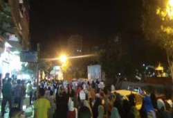 بالصور - حلوان : مسيرة ليلية ضد الانقلاب العسكري بحلوان وسط تفاعل كبير من الأهالي