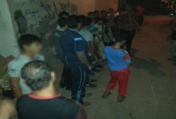 دمياط: سلسلة بشرية ليلية لطلاب ضد الانقلاب بالكاشف