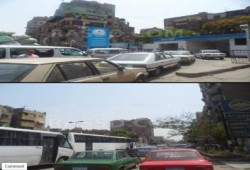 بالصور :  شلل مرورى تام بمنطقة السيدة زينب بسبب عودة ظهور أزمة البنزين والسولار من جديد