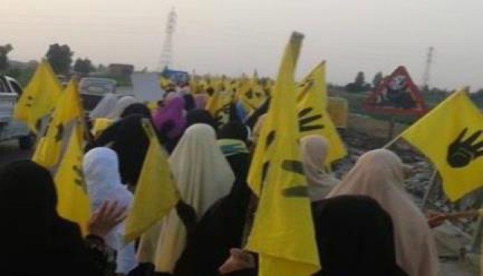 مسيره على طريق رافد الرياض بلطيم تنديدا بحكم السيسى
