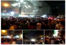 الثوار داخل ميدان ‏رمسيس‬ في قلب القاهرة رفضا للانقلاب العسكري ولأحكام الاعدام