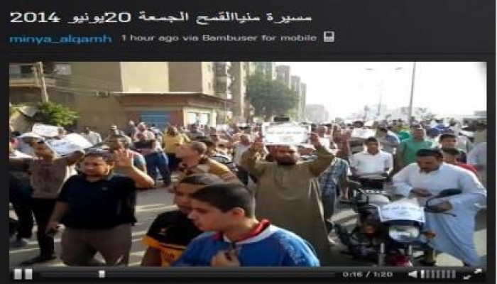 مسيرة صباحية حاشدة لثوار مينيا القمح في جمعة "مصر مش معسكر"