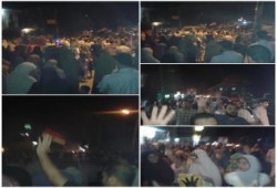 دمياط - بالصور : مسيرة لرافضى الانقلاب بقرية الخياطة للتنديد بممارسات الانقلاب القمعية