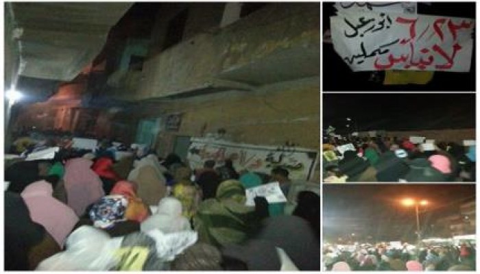 القليوبية - بالصور : أبو زعبل تنتفض وتواصل للمطالبة بإسقاط حكم العسكر