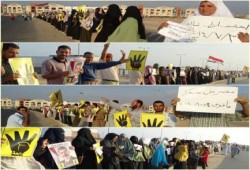 الشرقية - بالصور : سلاسل بشرية صباحية حاشدة ضد الانقلاب العسكري بفاقوس