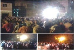 دمياط - بالصور : وقفة حاشدة ليلية لثوار البصارطة ضد الانقلاب العسكري