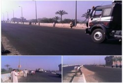 دمياط - بالصور : سلسلة بشرية لثوار البصارطة بدمياط ضد الانقلاب العسكري