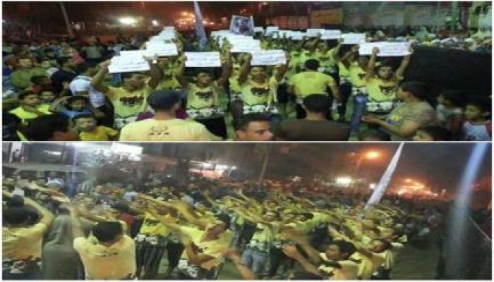 الجيزة - بالصور : ثوار ناهيا ينظمون فعالية حاشدة تحت شعار "يوم من رابعة" بمشاركة الأولتراس