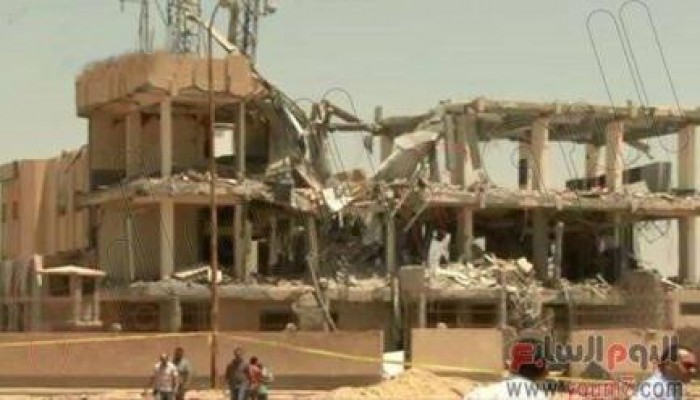 صورة : أثار إنفجار سنترال تحت الانشاء بـ 6 أكتوبر